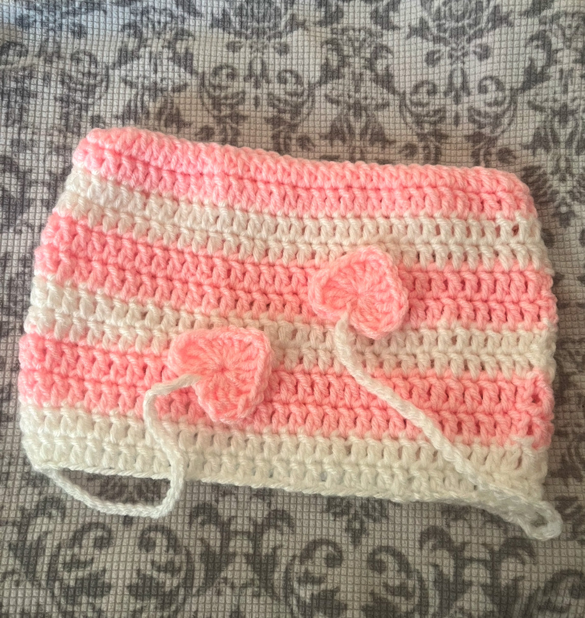 Handmade Pink & White Children's Hat